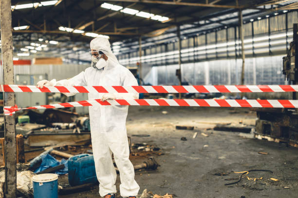 Professional Biohazard technician working in Marble Falls, AR